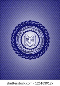 book icon inside jean background