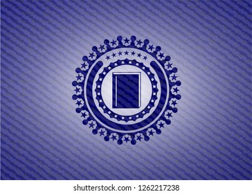 book icon inside jean background