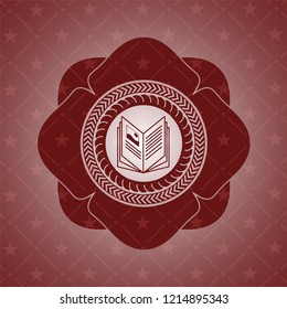 book icon inside red emblem