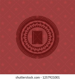 book icon inside red emblem