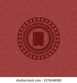 book icon inside red emblem