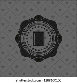 book icon inside retro style black emblem