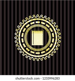 book icon inside shiny badge
