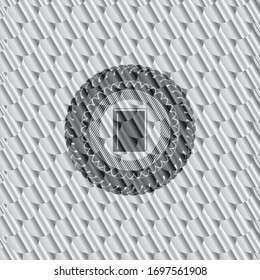 Buchsymbol in silberfarbenem Emblem. Skaliert Muster. Vektorillustration Illustration. Detaillierte Angaben.