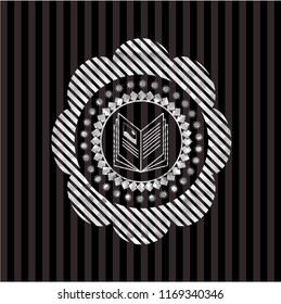 book icon inside silver shiny badge