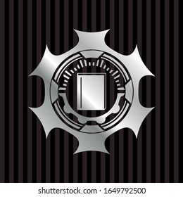 Buchsymbol in silbernem Emblem