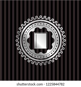 book icon inside silvery shiny badge