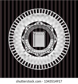 book icon inside silvery shiny badge