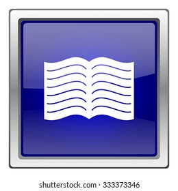 Book icon. Internet button on white background. EPS10 vector.