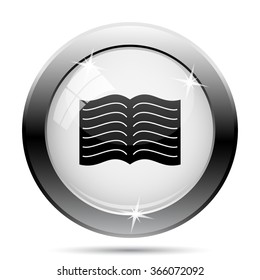 Book icon. Internet button on white background. EPS10 vector.