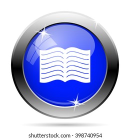 Book icon. Internet button on white background. EPS10 vector
