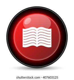 Book icon. Internet button on white background. EPS10 vector