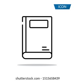 Book icon isolate on white background.