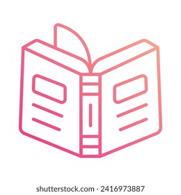 Book icon isolate white background vector stock illustration