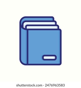 book icon, isolated blue ui icon