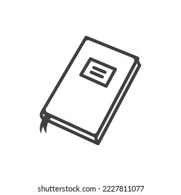 Book icon isolated flat design vector illustration on white background.
