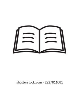Icono de libro aislado de diseño plano ilustración vectorial sobre fondo blanco.