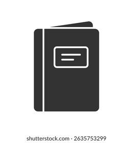 Book icon isolated flat design vector illustration on white background.