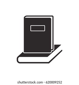 Book icon, isolated.  Flat design.