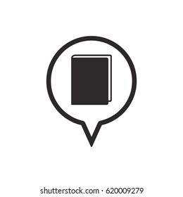 Book icon, isolated.  Flat design.