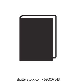 Book icon, isolated.  Flat design.
