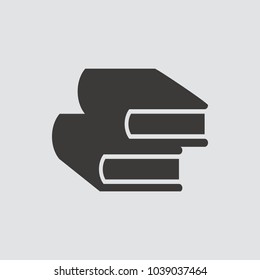 Book icon isolated of flat style. Vector illustration.