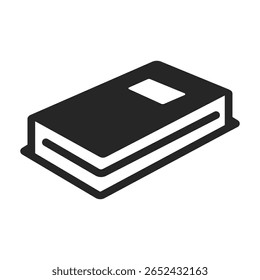 Book icon isolated flat style design vector illustration on white background.