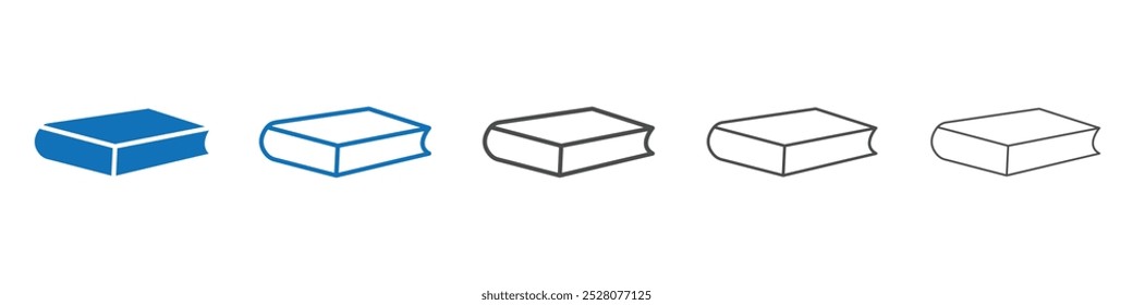 Book icon Isolated flat vector in outline