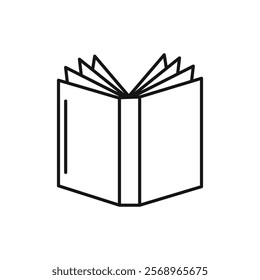 Book icon Isolated flat vector in outline