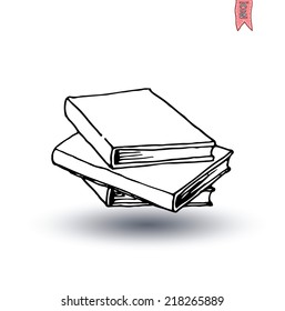 Book icon isolated, illustration vector.