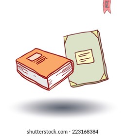  Book icon isolated, illustration vector.