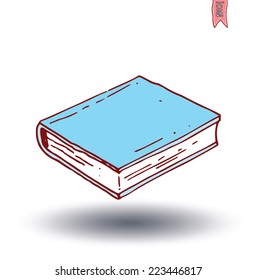  Book icon isolated, illustration vector.