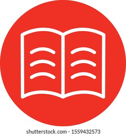 Book icon isolated on background
