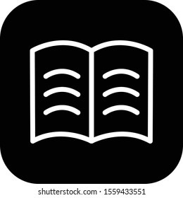 Book icon isolated on background
