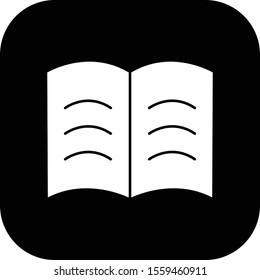 Book icon isolated on background

