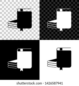 Book icon isolated on black, white and transparent background. Vector Illustration