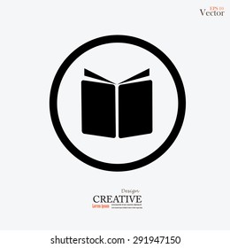 Book icon isolated on gray background.book.vector illustration.