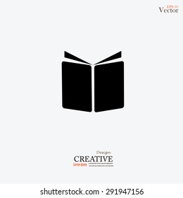 Book icon isolated on gray background.book.vector illustration.

