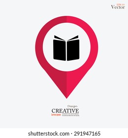 Book icon isolated on gray background.book.vector illustration.