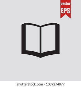 Book icon isolated on grey background.Vector illustration.