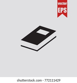 Book icon isolated on grey background.Vector illustration.