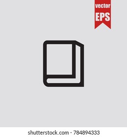 Book icon isolated on grey background.Vector illustration.