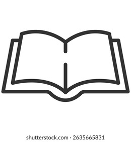 Book icon isolated on transparent background. Simple book symbol