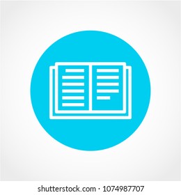 Book Icon Isolated on White Background