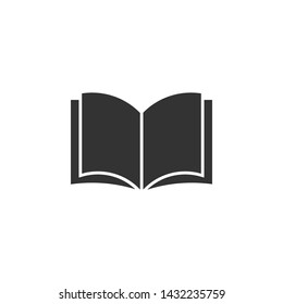 Book icon isolated on white background. Vector illustration. Eps 10.