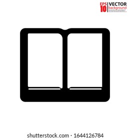 Icono de libro. Icono de libro aislado en fondo blanco. Ilustración vectorial Eps 10.