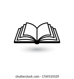 book icon isolated on white background, Book icon vector design concept, Book vector icon modern and simple flat symbol for web site. Vector illustration, EPS10.
