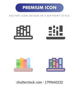 icono del libro aislado en fondo blanco. para el diseño de su sitio web, logotipo, aplicación, interfaz de usuario. Ilustración gráfica vectorial y trazo editable. EPS 10.