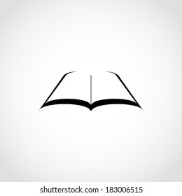 Book Icon Isolated on White Background