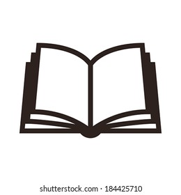 Book icon isolated white background